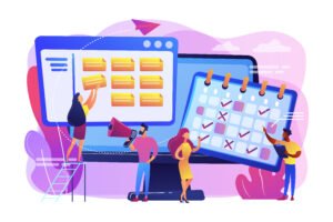 Media planning concept vector illustration.